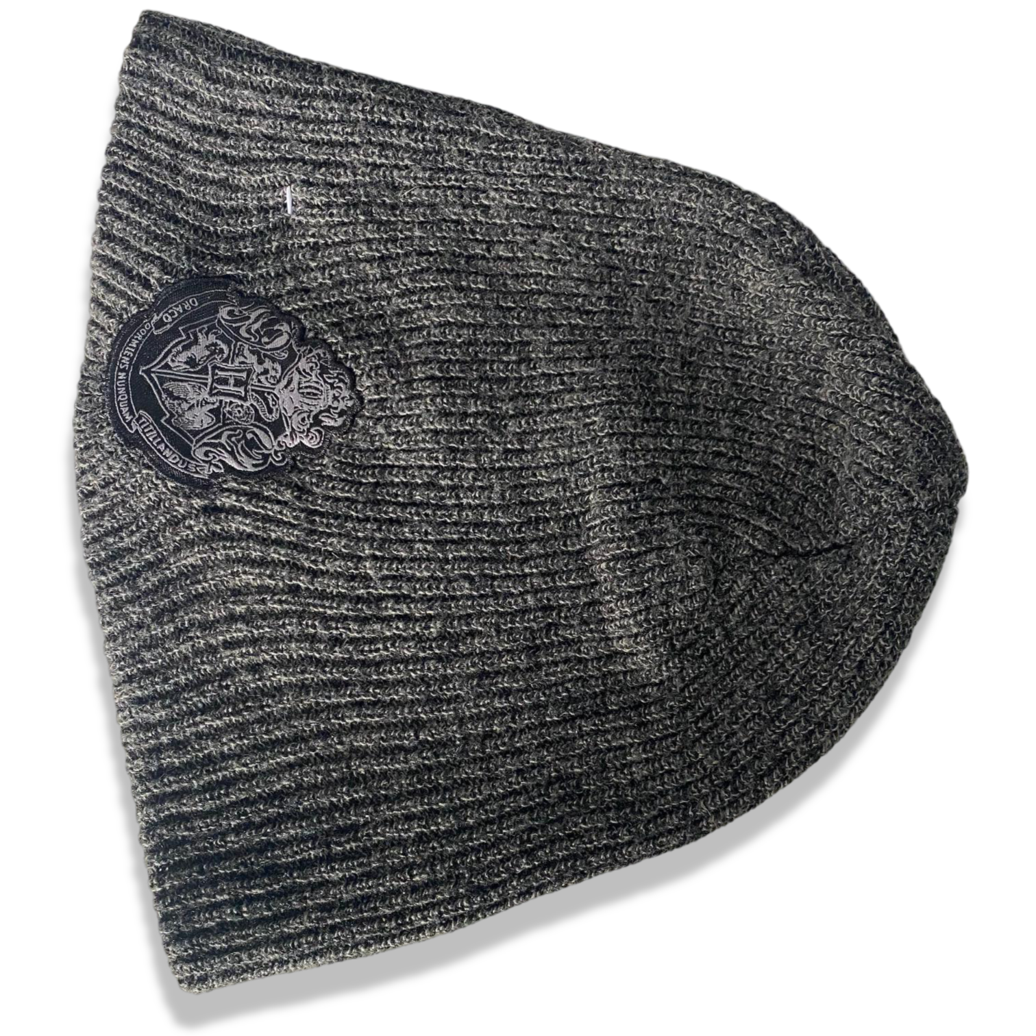 Vintage grey logo print beanie cap| SKU 6327