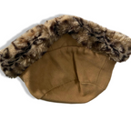Vintage women cream winter faux fur trapper hat| SKU 6329