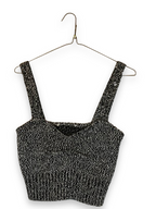 Rubynee Vintage y2k zara grey knit crop top