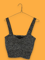 Rubynee Vintage y2k zara grey knit crop top