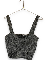 Rubynee Vintage y2k zara grey knit crop top