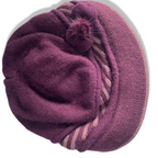 Vintage women purple wool bowler winter stylish hat|SKU 6330