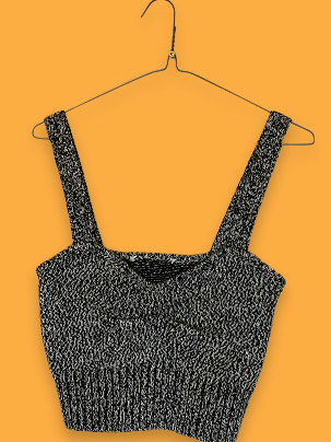 Rubynee Vintage y2k zara grey knit crop top