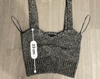 Rubynee Vintage y2k zara grey knit crop top
