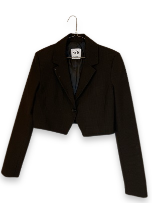 Rubynee Vintage y2k Womens brown zara crop blazers
