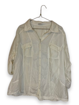 Rubynee Vintage y2k womens Bonita white long sleeve shirt in XL