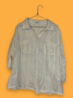 Rubynee Vintage y2k womens Bonita white long sleeve shirt in XL