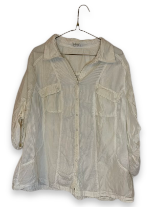 Rubynee Vintage y2k womens Bonita white long sleeve shirt in XL