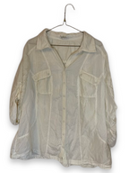 Rubynee Vintage y2k womens Bonita white long sleeve shirt in XL