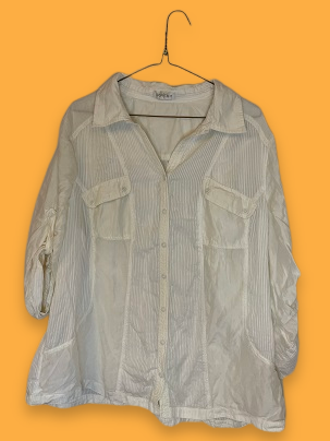 Rubynee Vintage y2k womens Bonita white long sleeve shirt in XL