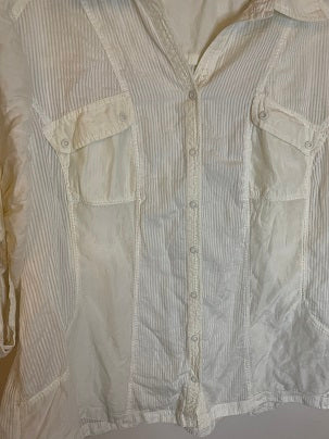 Rubynee Vintage y2k womens Bonita white long sleeve shirt in XL