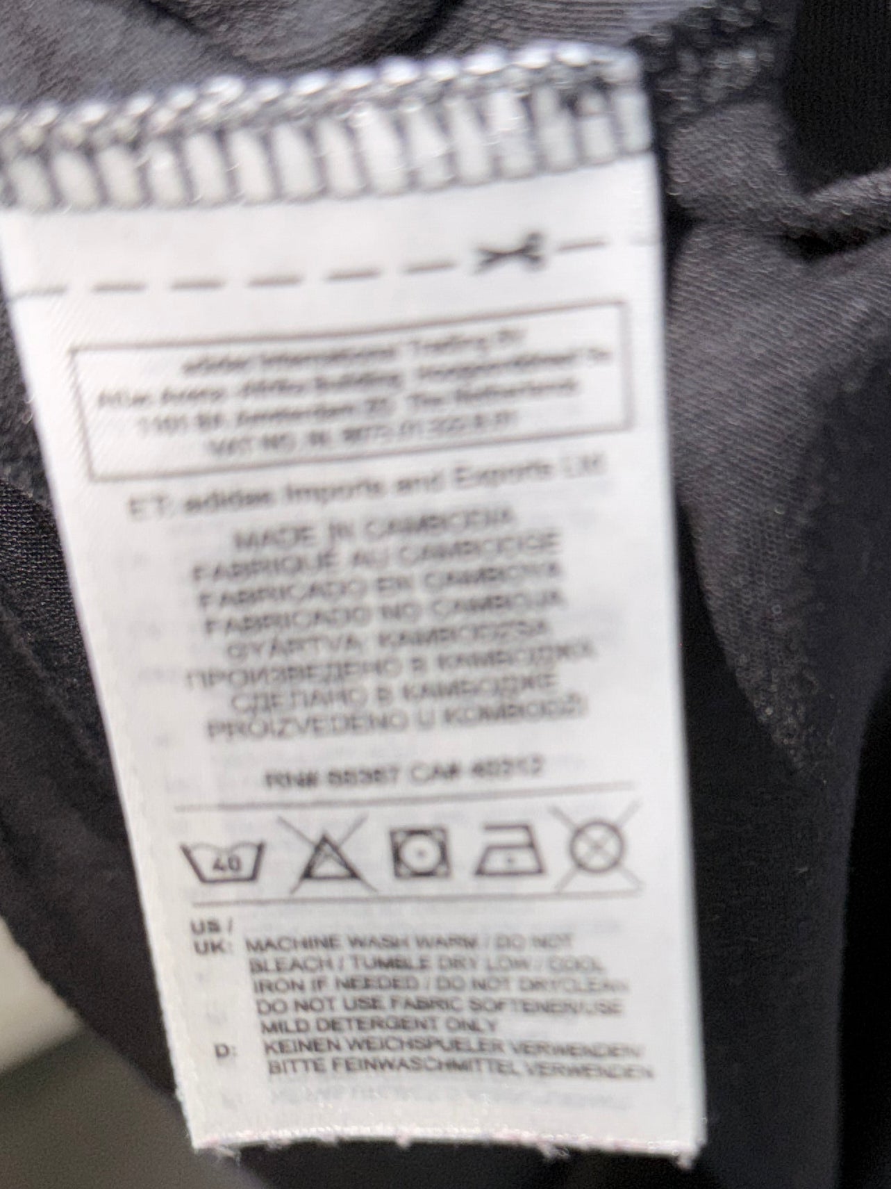 Vintage Black Adidas Training T-Shirt - Size L