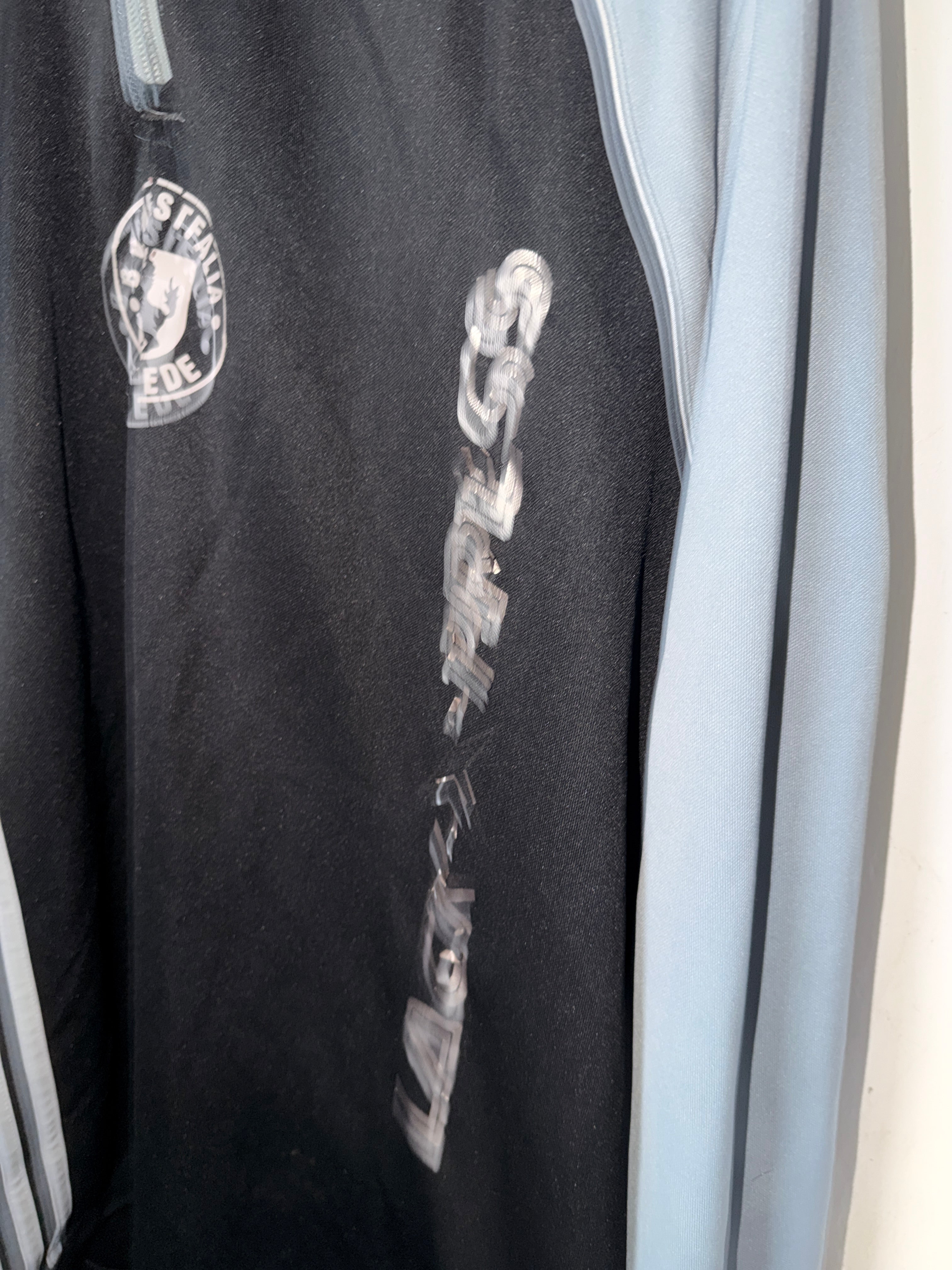 Vintage Retro Adidas 1/4 Zip Training Top - Black Size XL