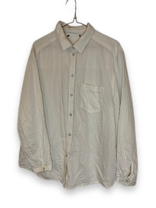 Rubynee Vintage y2k white oversized long sleeve mens shirt