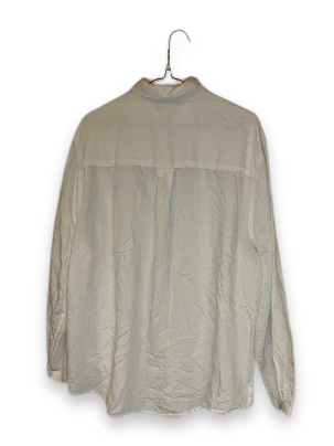 Rubynee Vintage y2k white oversized long sleeve mens shirt