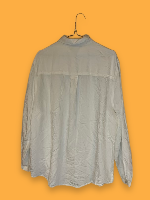 Rubynee Vintage y2k white oversized long sleeve mens shirt
