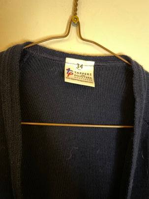 Rubynee Vintage y2k blue ribbed wrap cardigan size S