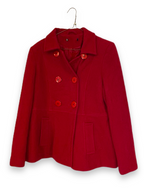 Rubynee Vintage y2k red womens double breasted wool coat