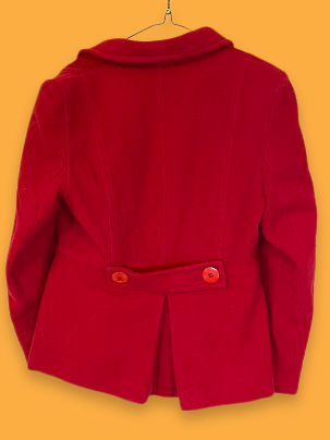 Rubynee Vintage y2k red womens double breasted wool coat