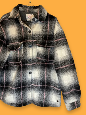 Rubynee Vintage y2k Pull&Bear Checkered Grey Coats