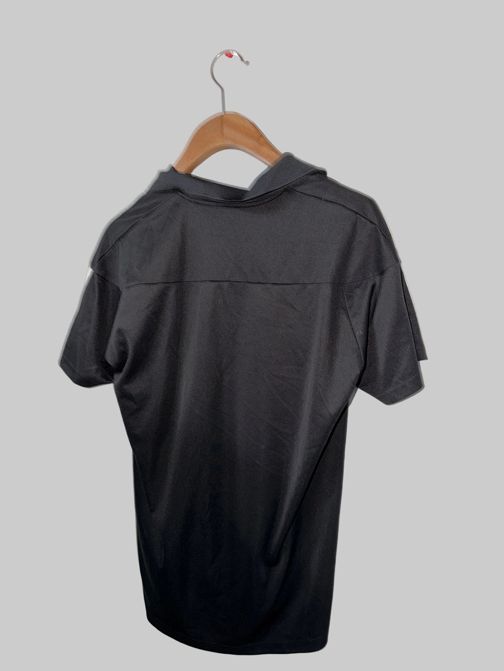 Vintage Men's Adidas Club 3-Stripes Training Polo Shirt - Grey Size L