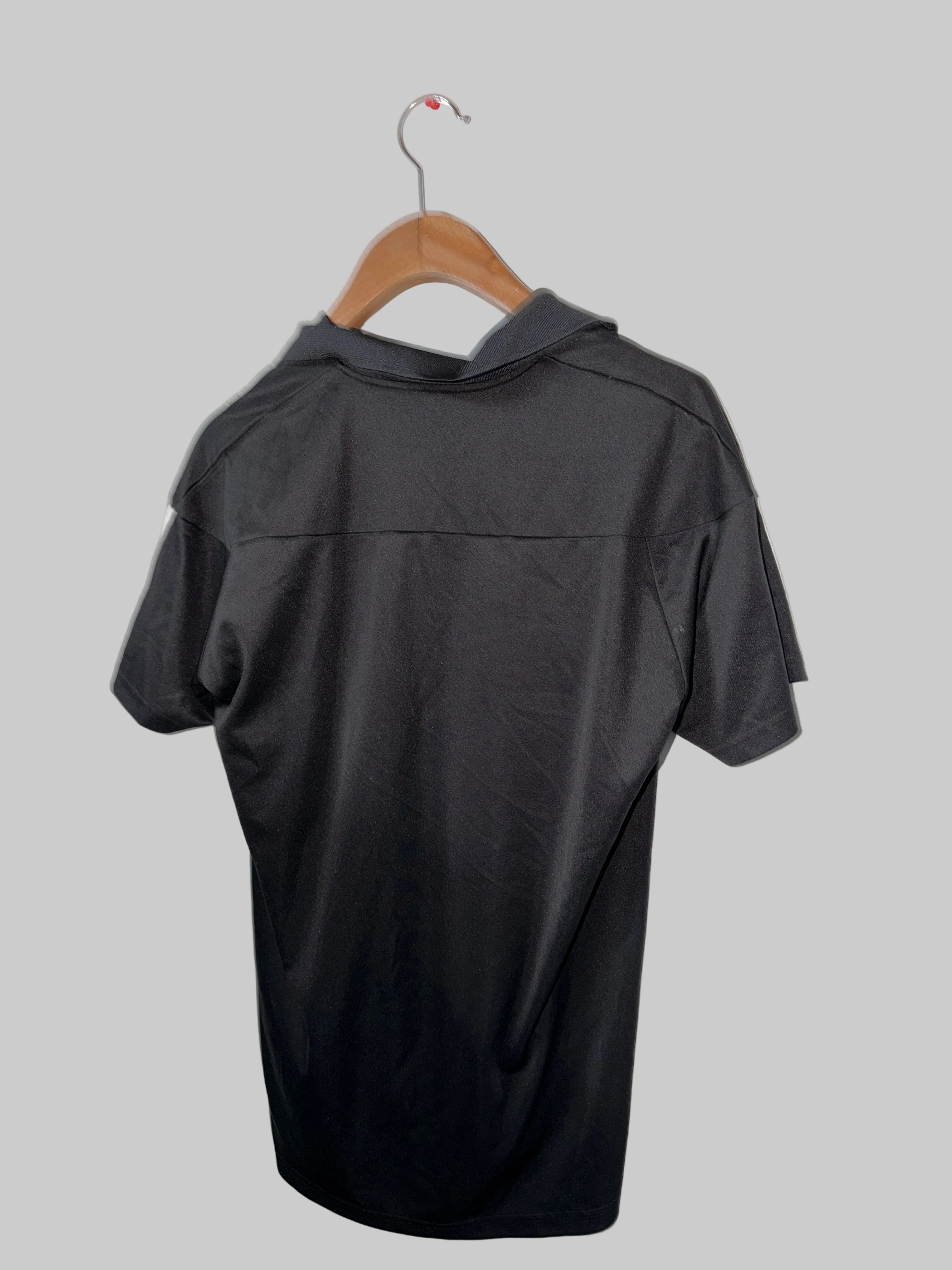 Vintage Men's Adidas Club 3-Stripes Training Polo Shirt - Grey Size L