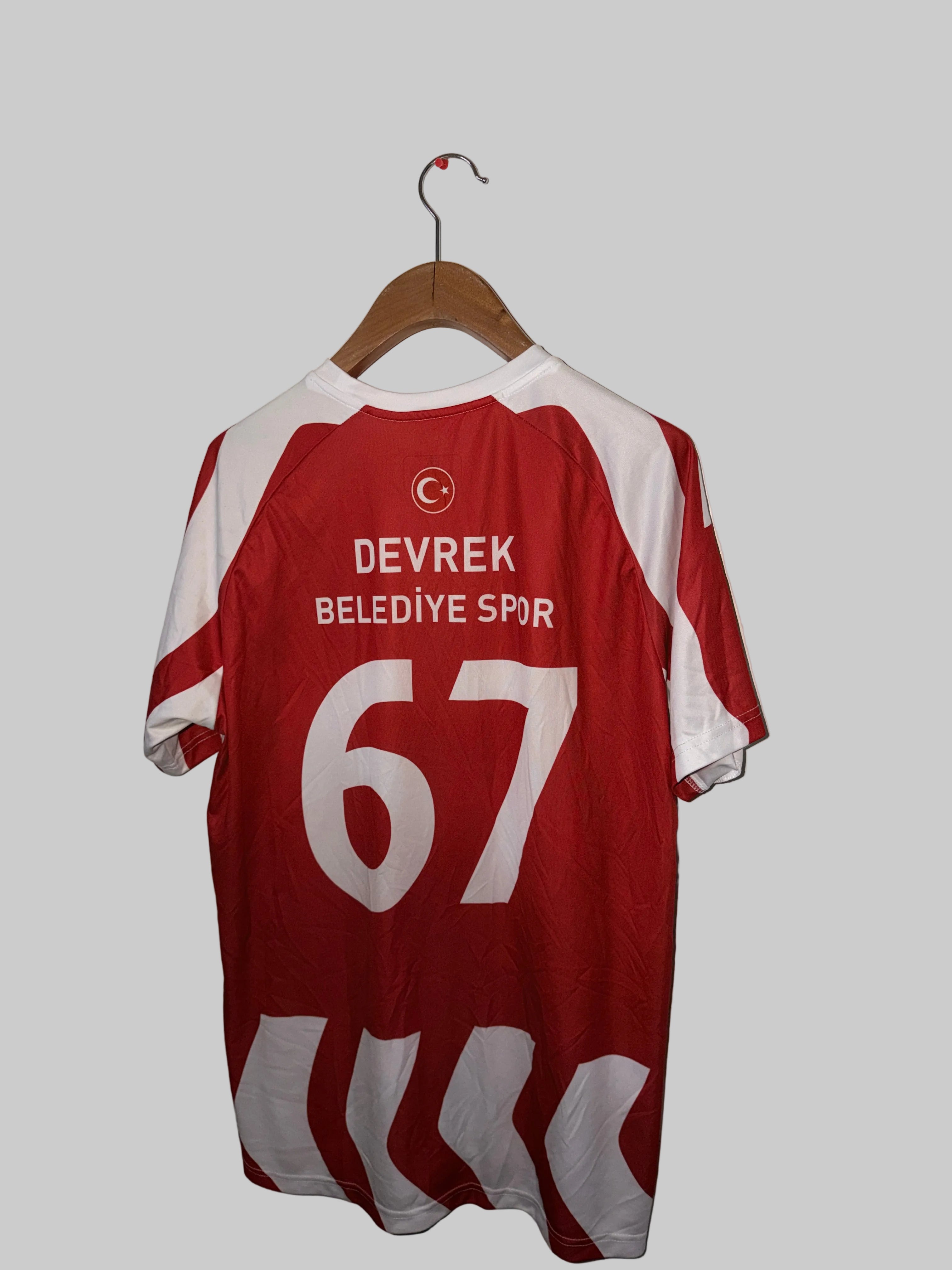 Vintage Devrek Belediye Spor Football Jersey - Red/White Size XXL