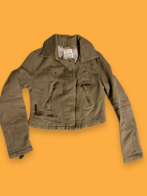 Rubynee Vintage y2k River Island Beige Motorcycle Coats & Jackets for Women