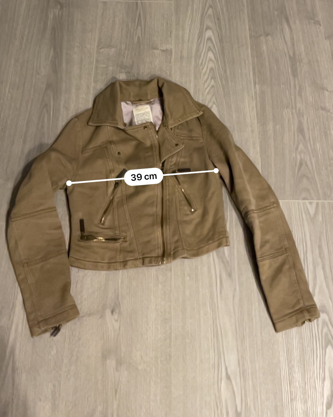 Rubynee Vintage y2k River Island Beige Motorcycle Coats & Jackets for Women