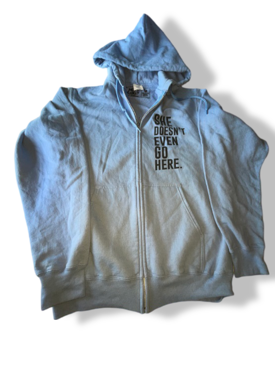 Vintage Mean Girls Blue Zip Hoodie in S|L26 W18| SKU 4757