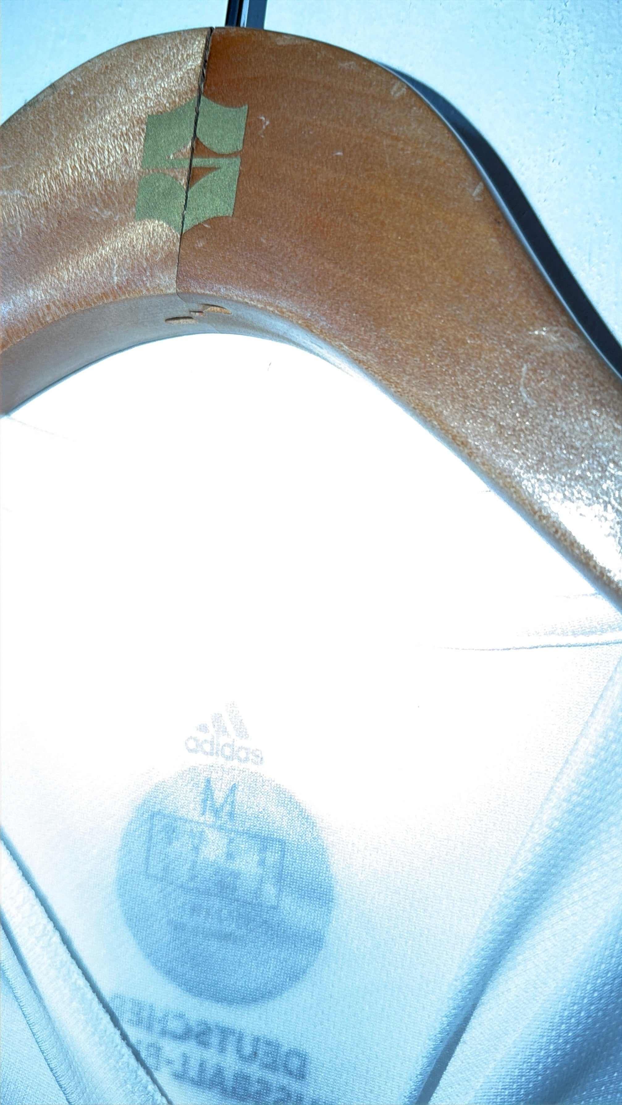 White Adidas T-Shirt with Custom Event Printing - Size M