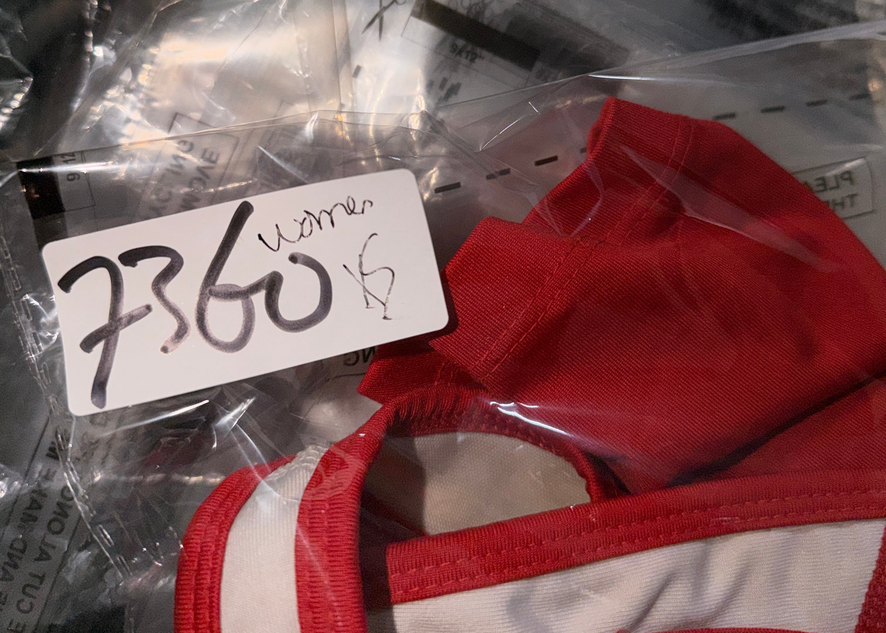 Vintage Nike Women's Red and White Dri-FIT Athletic Tank Top - Size XS