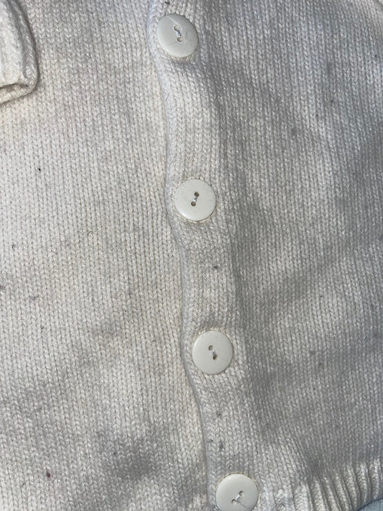 Vintage white button down knitted cardigan in S/M| L21 W17| SKU 4760