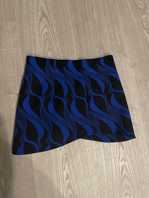 Rubynee Vintage y2k Zara Blue black geometry pattern skirt