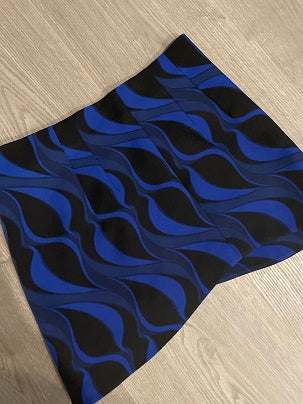 Rubynee Vintage y2k Zara Blue black geometry pattern skirt