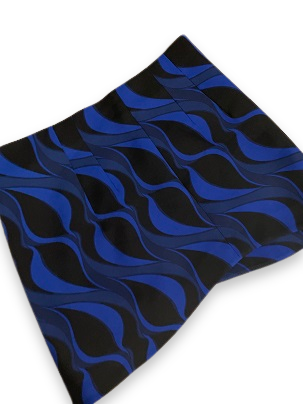 Rubynee Vintage y2k Zara Blue black geometry pattern skirt