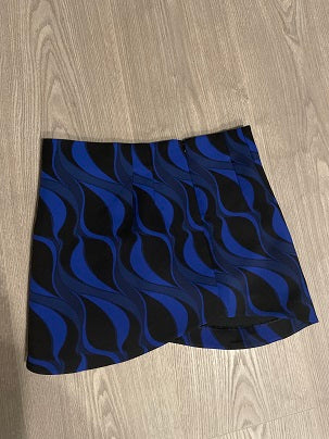 Rubynee Vintage y2k Zara Blue black geometry pattern skirt