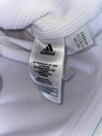 Vintage white 3-stripe adidas full zip hoodie in S| L23 W20|SKU 4761