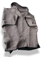 Vintage women light brown Italian velvet coat in XL| L35 W28| SKU 4763