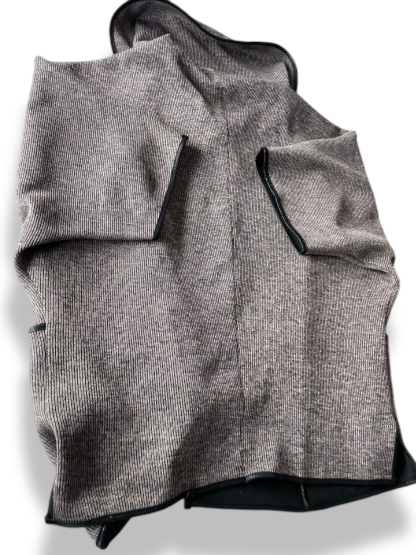 Vintage women light brown Italian velvet coat in XL| L35 W28| SKU 4763