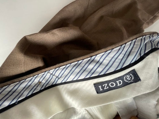 Vintage men's Izod brown straight leg trouser in L| L31 W 32| SKU 4764