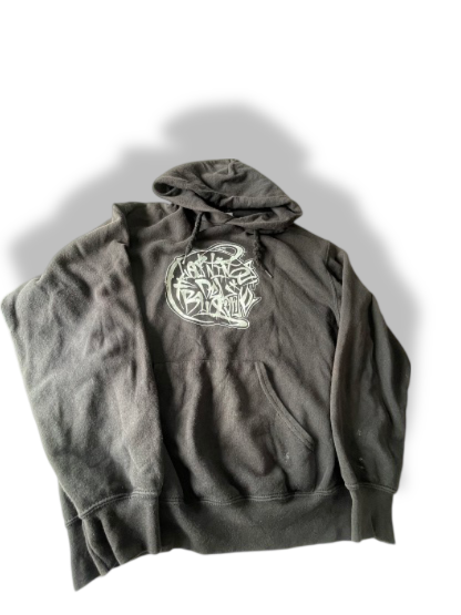 Vintage women's black graphics regular fit hoodie in M| L24 W20| SKU 4765
