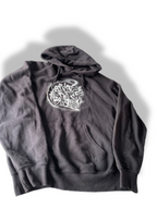 Vintage women's black graphics regular fit hoodie in M| L24 W20| SKU 4765