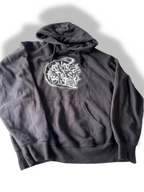 Vintage women's black graphics regular fit hoodie in M| L24 W20| SKU 4765