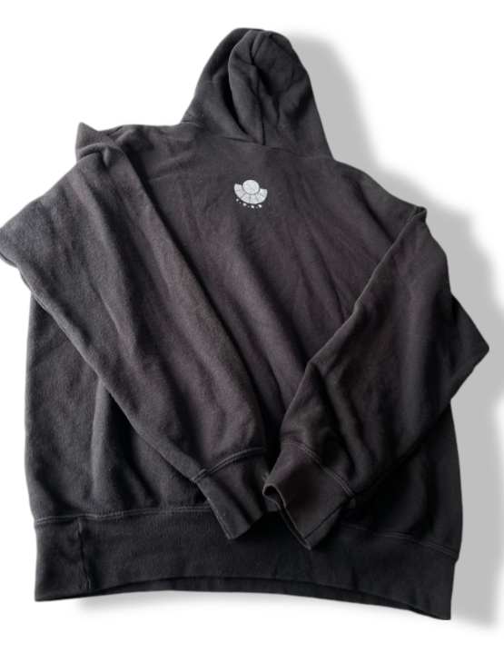Vintage women's black graphics regular fit hoodie in M| L24 W20| SKU 4765