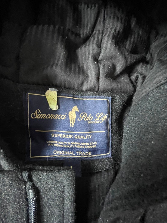 Vintage Simonacci polo life grey wool duffle coat in L| L33 W21| SKU 4766