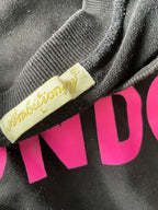 Vintage women's black boy London graphics sweatshirt inS/M| L24 W20|SKU 4768