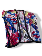 Vintage Marble women's polyester multi open front top size 12| L27 W12|SKU 4769