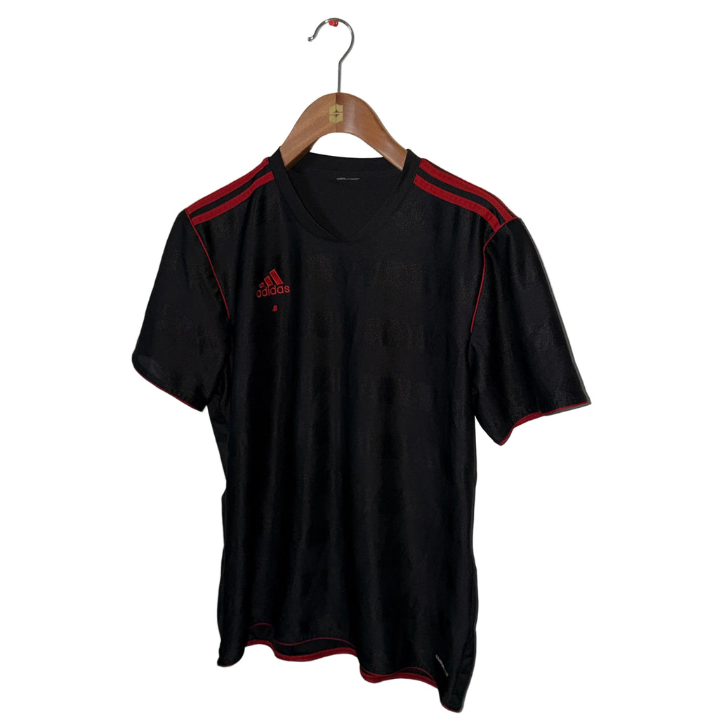 Black male Adidas shirt with red accents size M SKU  7372