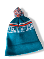 Vintage Blue washington D.C knitted beanie hat| SKU 4775